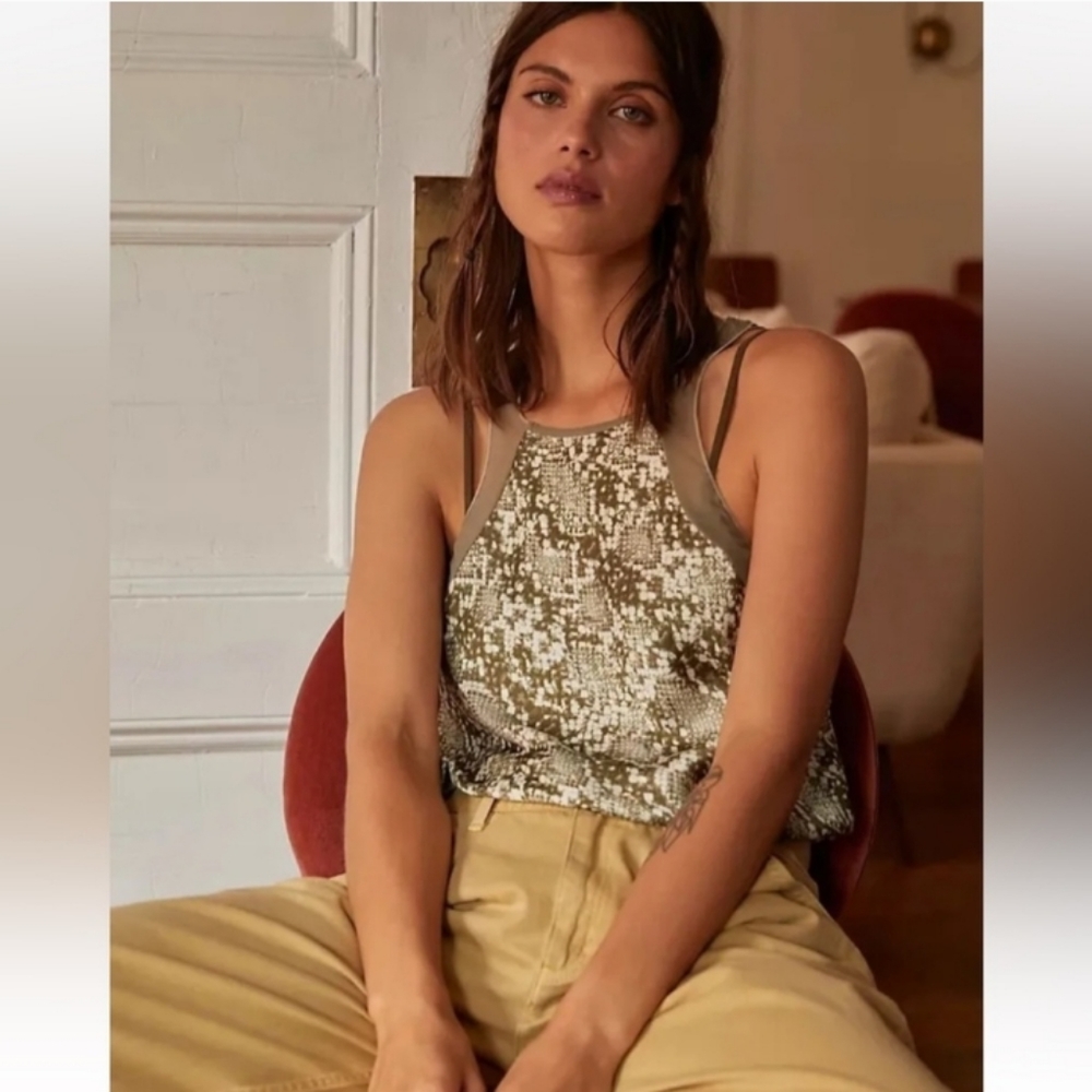 NWOT Intimately Free People Nights Out Snakeskin Print Bodysuit